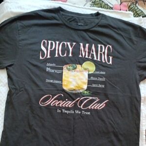 Black 'Spicy Marg' Graphic T-Shirt